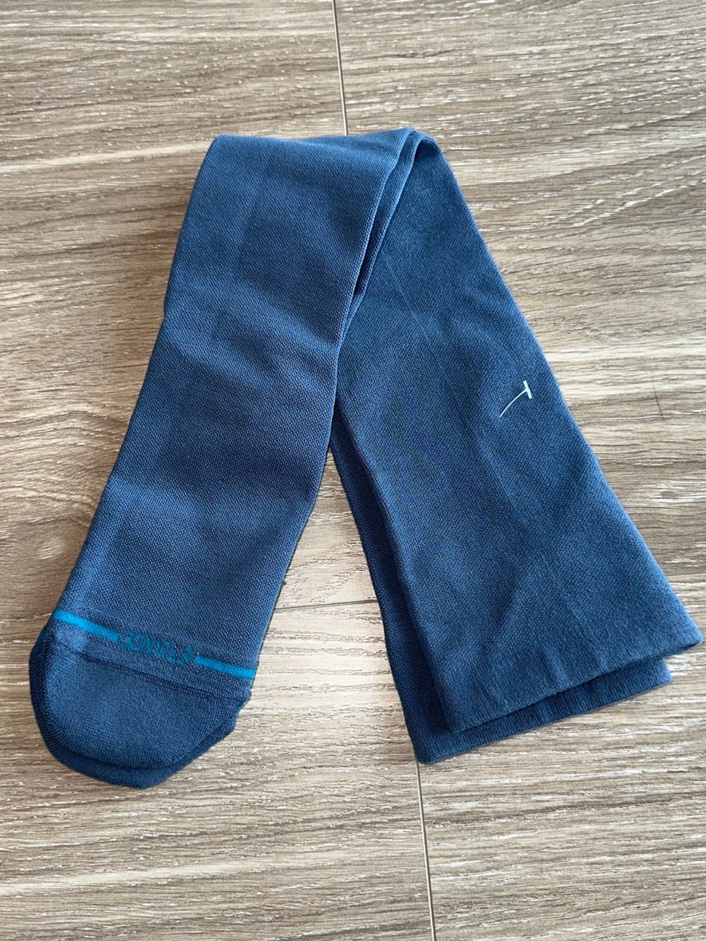 Stance Navy Socks with Teal Toe Accent